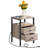 24'' Tall 2 - Drawer Iron Nightstand with Storage and Built-In Outlets-25043603