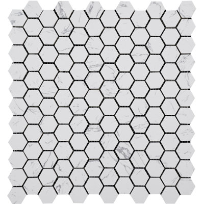 Carreau de mosaïque en pierre reconstituée pour mur et plancher 1 po x 1 po