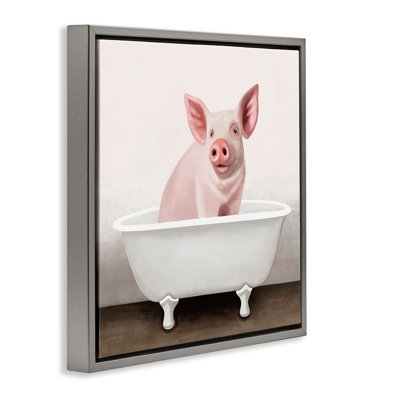 «Pink Farm Pig in Country Bath Tub» par Elizabeth Tyndall