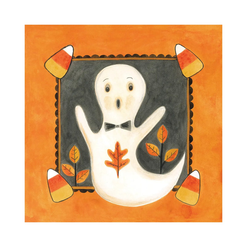 Boo Ghost 1 Piece Wall Art on Canvas, 30.48 cm H x 30.48 cm W x 1.905 cm D, Does Not Apply