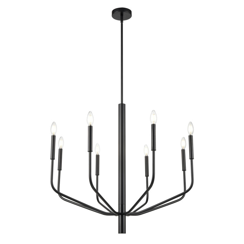 Alasteir 8 - Light Dimmable Classic / Traditional Chandelier, Black