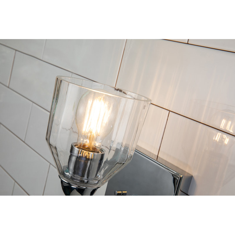 Meuble-lavabo 1 lumière Stiefel, Chrome / or