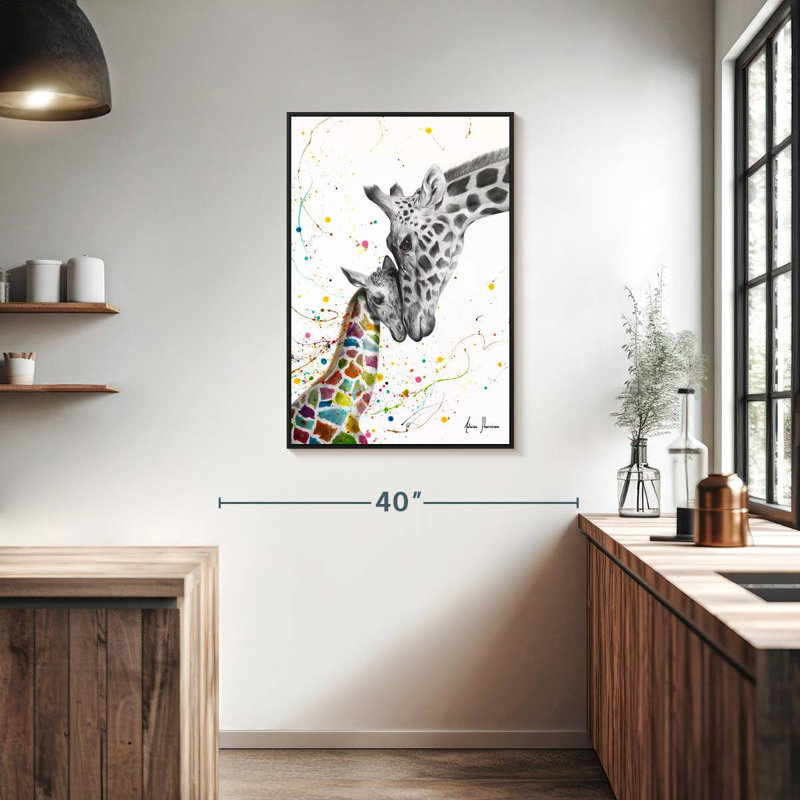 Célébration de l'amour, 25 po x 37 po, Cadre flottant noir