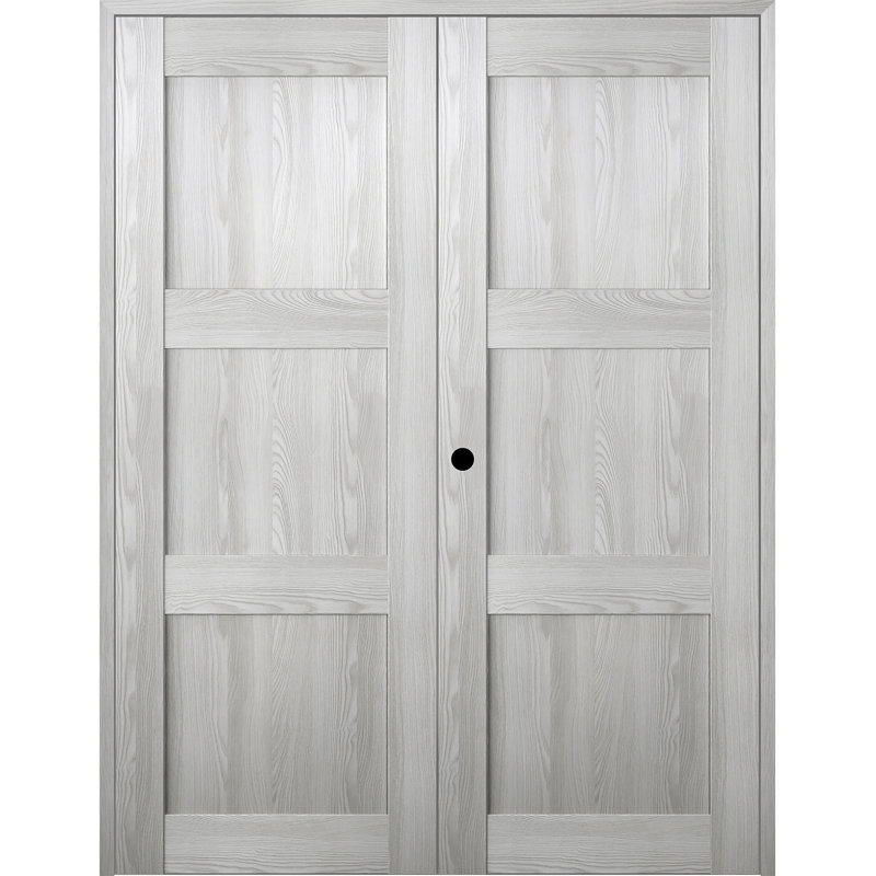 Porte française Avon 07 2RN, Bois de chêne, L 59,50 po x H 79,38 po, À droite