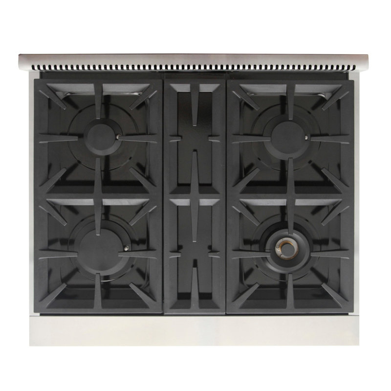 30 in. 4.2 cu. ft. Natural Gas Range and Convection Oven in Light Blue with True Simmer Burners, Liquid Propane, Cement Gray