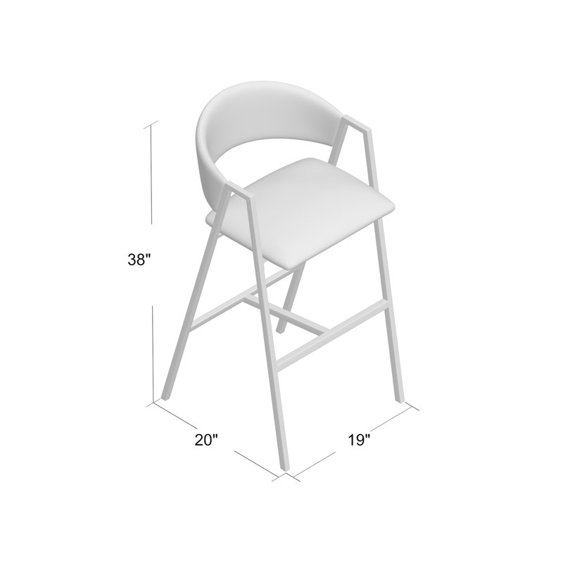 Tabouret de bar 28 po Ansaldi, Gris, 1
