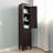 Benicio Freestanding Linen Accent Tower Cabinet with Faux Louvred Doors and Adjustable Shelf-355537212