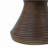 16" Ribbed Brown Concrete Outdoor Side Table with Hourglass Design – Weather-Resistant Accent for Patio, Garden, or Balcony