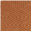 Berthamae Geometric Handmade Hand Tufted Orange Area Rug-1338113097