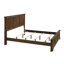 Lit à panneau en bois traditionnel avec commode, miroir, table de chevet, grand-541414866