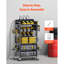Chariot de rangement pour outils à 5 niveaux avec station de chargement sur roulettes
