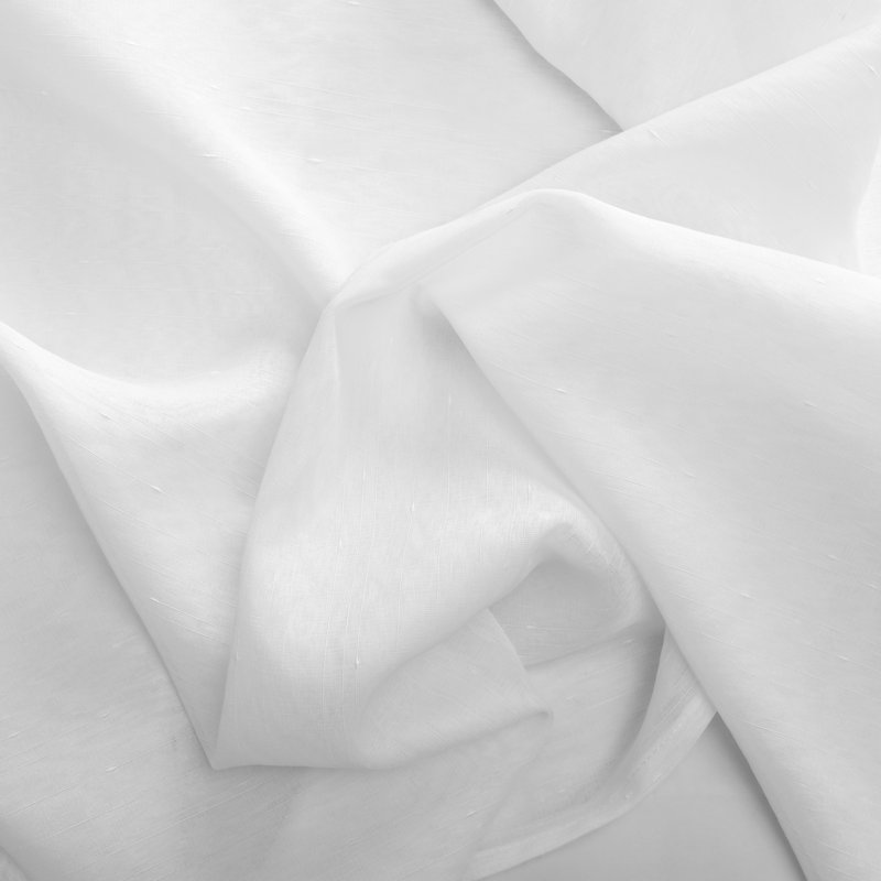 Matao Elegant Semi-Sheer Door Panel Rod Pocket w/ Tiebacks in Various Sizes, 40" W x 36" L, White