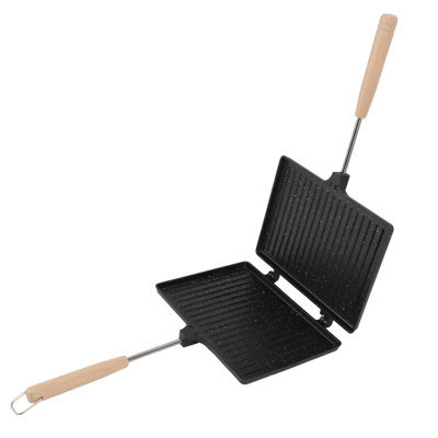 Nonstick Hand Sandwich Maker Double-Sided Portable Pan Removable Handle