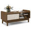 Table basse Ebern Designs avec porte coulissante et étagère réglable