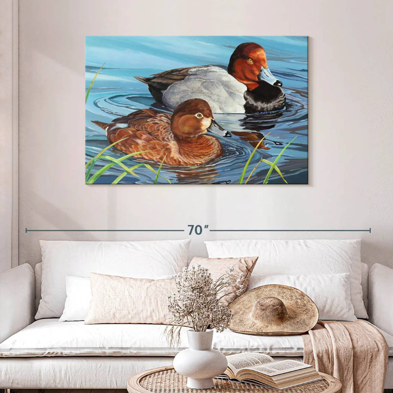 Redheads Ducks, 30" H x 45" W