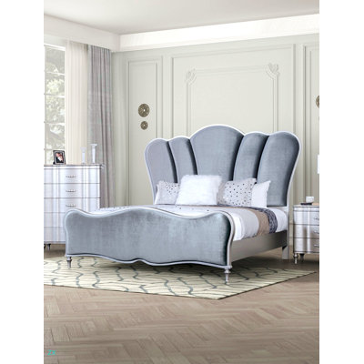 Glam Beautiful  Fabric 1Pc Eastern King Size Bed Padded Channel Headboard Bedroom Furniture