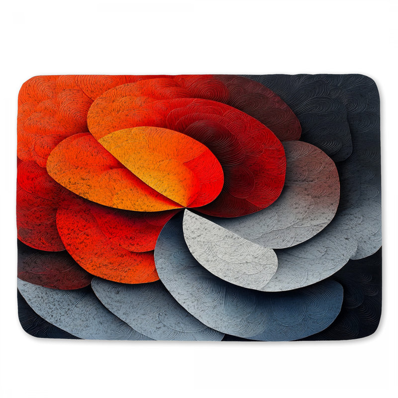 Tapis de bain tourbillon à motif abstrait tourbillon Steampunk, L 24 po x l 17 po