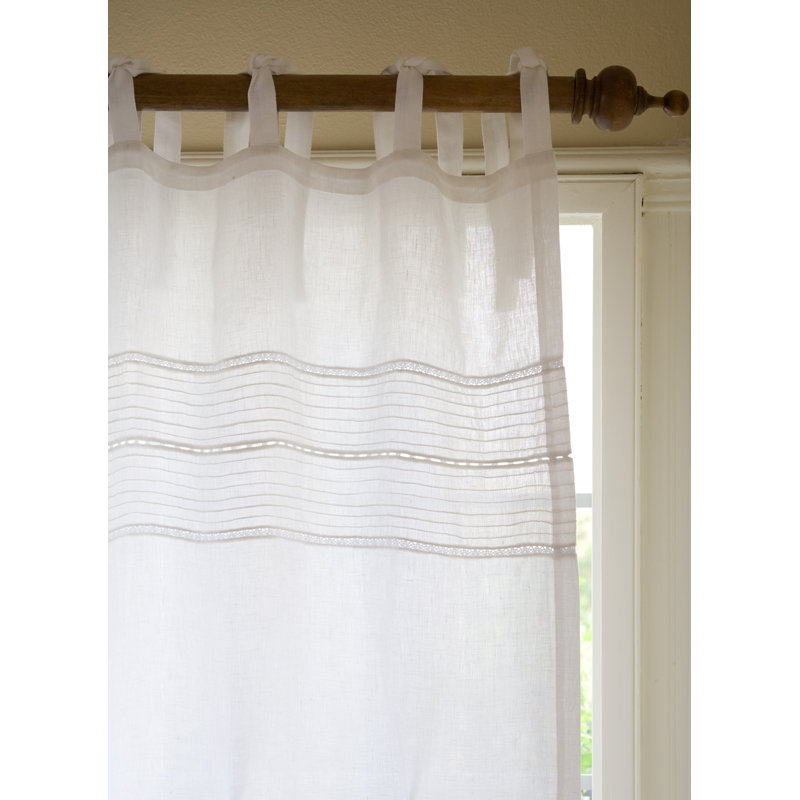Shelton 100% Linen Sheer Single Panel, 42" W x 96" L