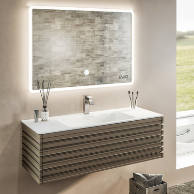 42 W x 182 D x 182 H WallMounted Single Bathroom Vanity