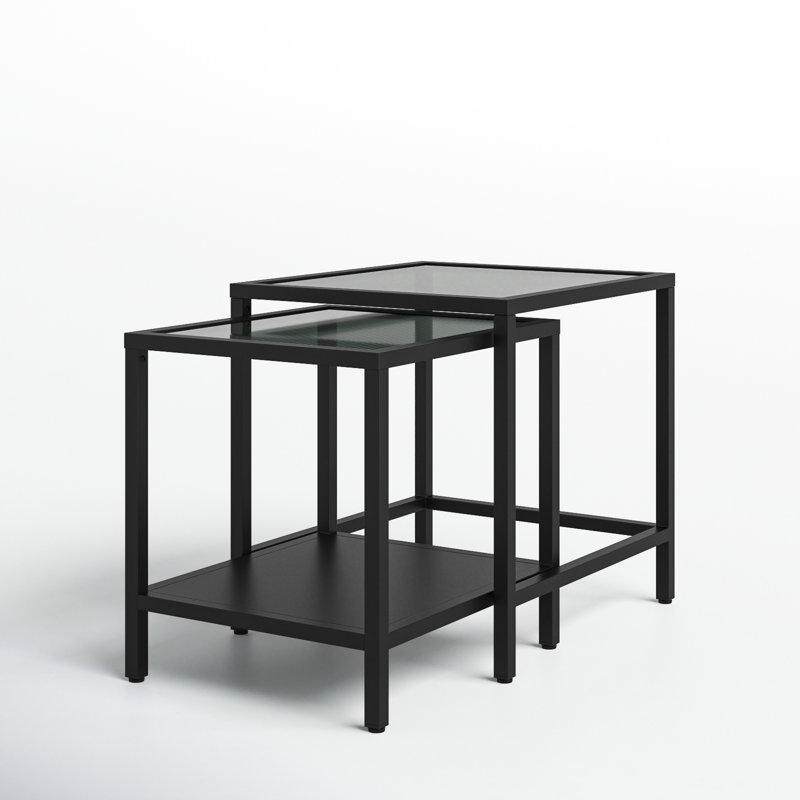 Lurie Glass Nesting End Table