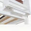 Grand lit superposé en bois avec tablettes intégrées, boîte de rangement, lumière DEL et station de charge USB, blanc-1857432804