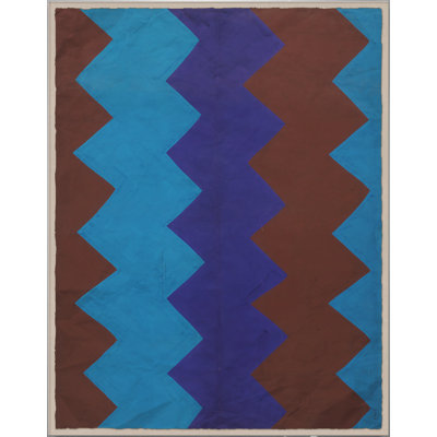 Blue Brown Print by Paule Marrot