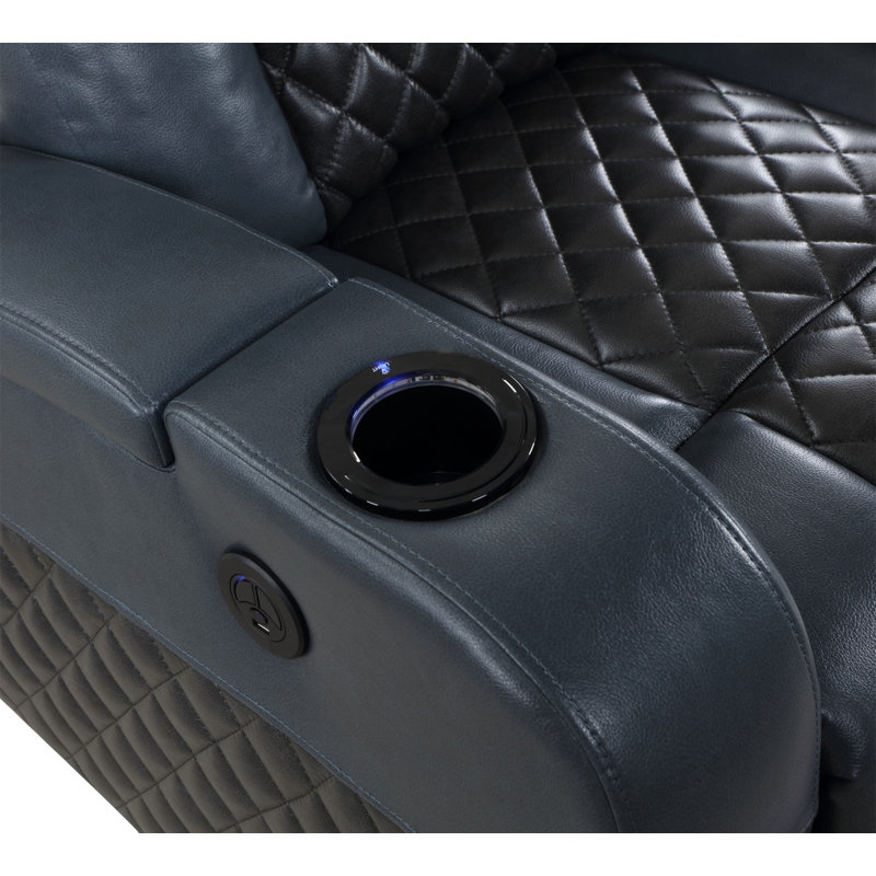 Fauteuil inclinable électrique Aair avec Bluetooth Alair, Noir / Bleu