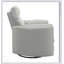Fauteuil inclinable oscillant en similicuir gris Sagen avec siège pivotant, confortable et élégant pour la vie moderne