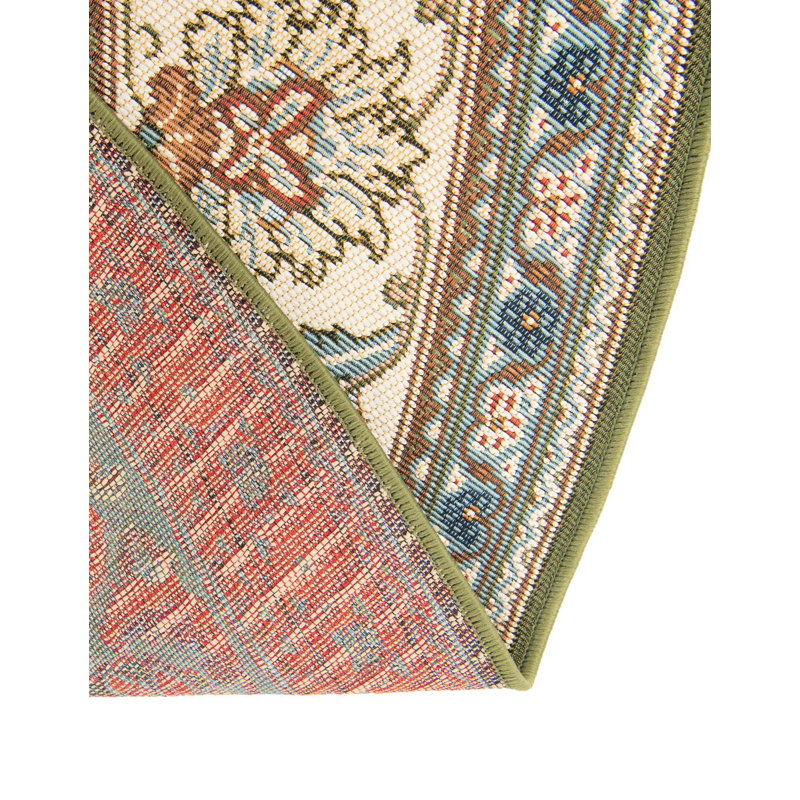 Indoor/Outdoor Traditional Area Rug, Round 3'3"