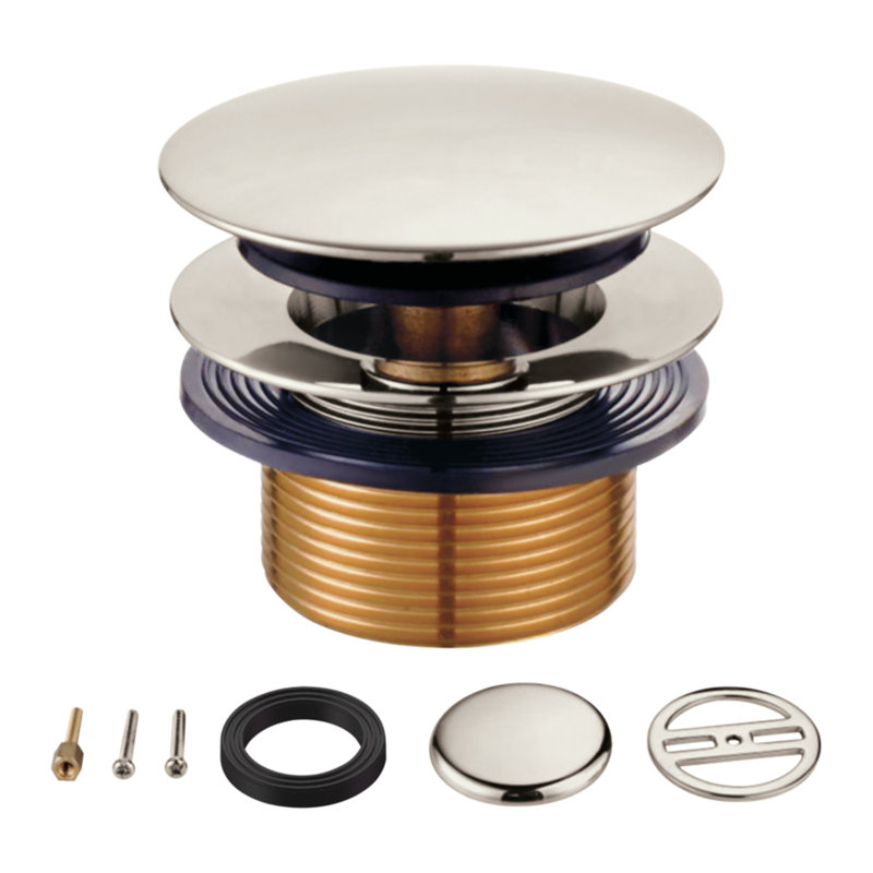 Kingston Brass Eugene Toe Touch Tub Drain Conversion Kit, Polished Nickel