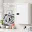 Medicine Cabinet Lockable Storage Box Wall Mounted Metal Home White