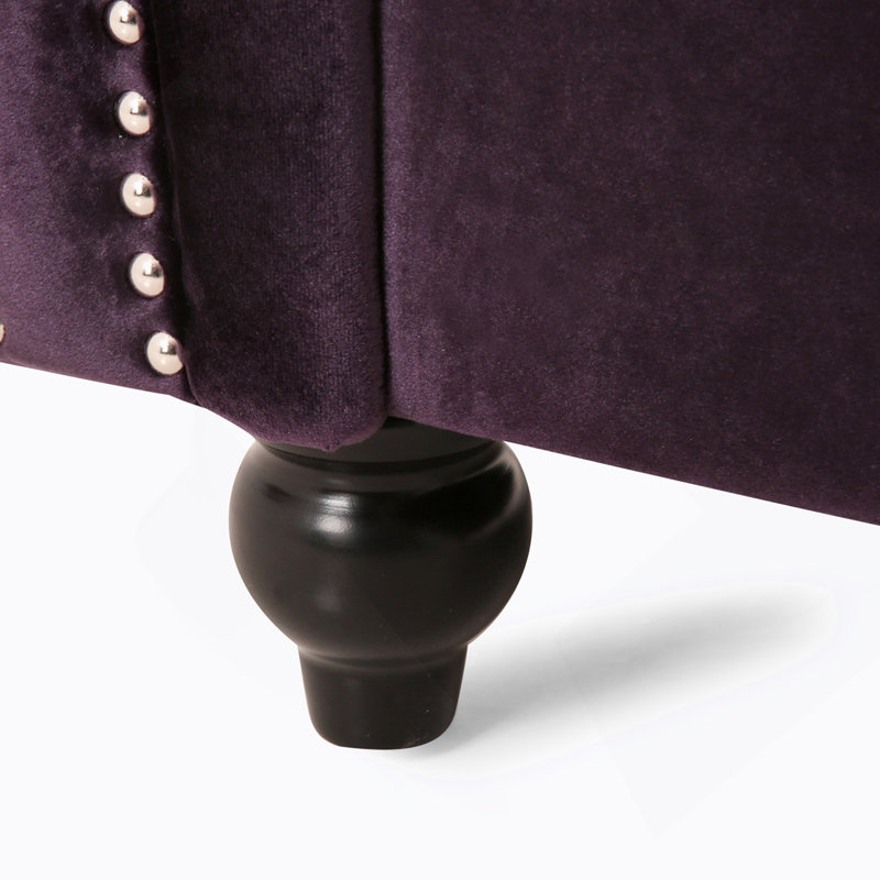 Fauteuil club Chesterfield, Mauve foncé