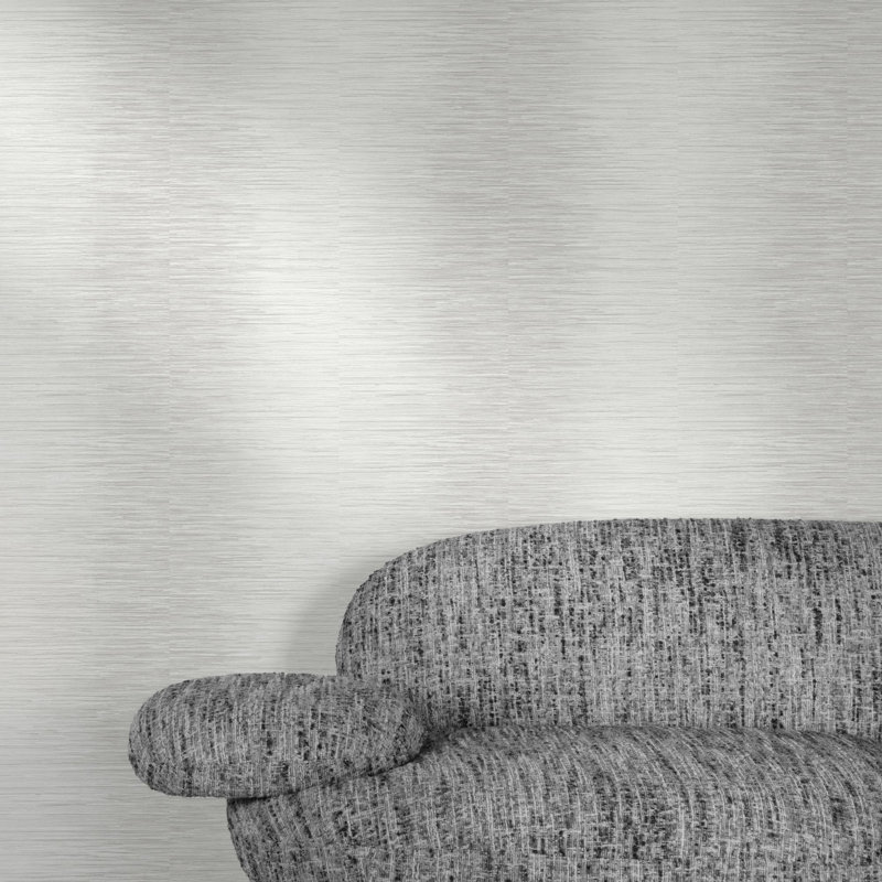 Rouleau de papier peint à rayures texturées, Gris