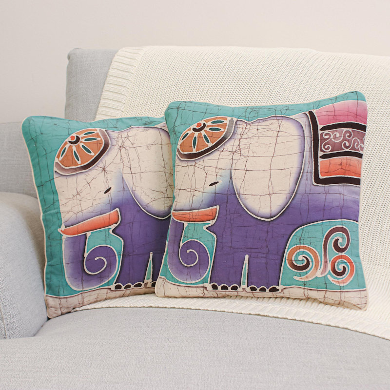 Housse de coussin en coton Pachyderm