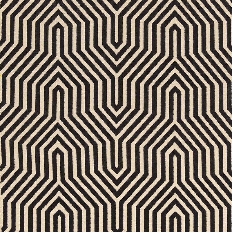 Schumacher x Mary McDonald Vanderbilt Velvet Fabric, Noir