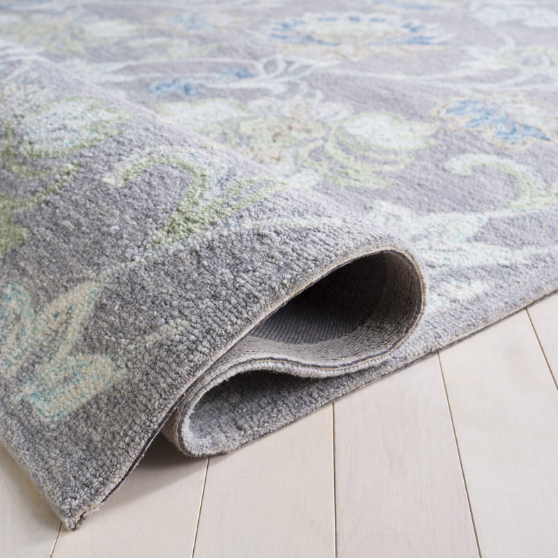 Tapis d'intérieur en laine touffeté à la main Jardin, Rectangle 5 pi 0 po x 8 pi 0 po