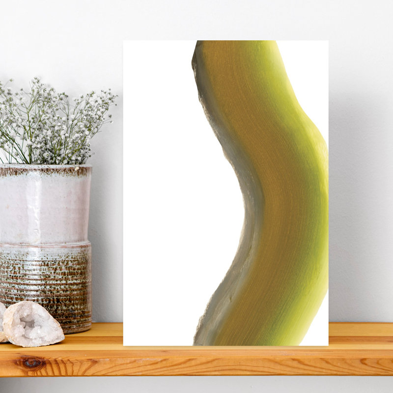 Verdoyant arc abstrait, paysage biologique moderne, art mural, H 18 po x l 12 po