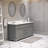 Derby 72'' Double Bathroom Vanity with Marble Top-2006357688