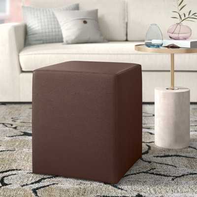 Baille Faux Leather Ottoman