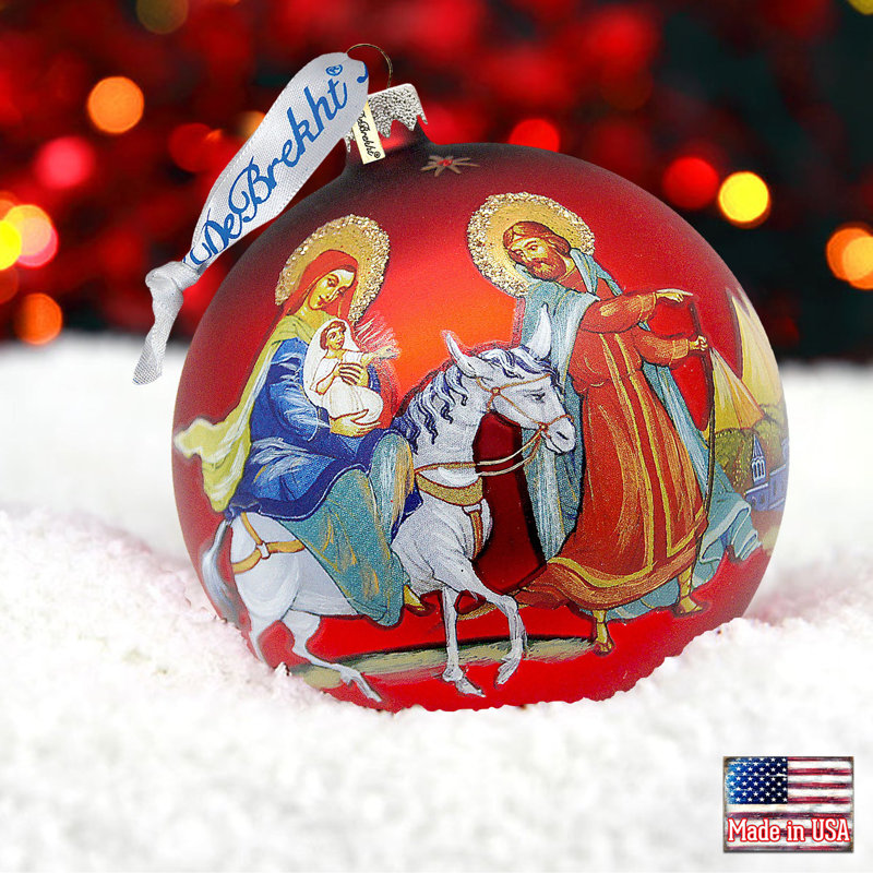 Holiday Splendor 3.5'' Handmade Glass Ball Ornament