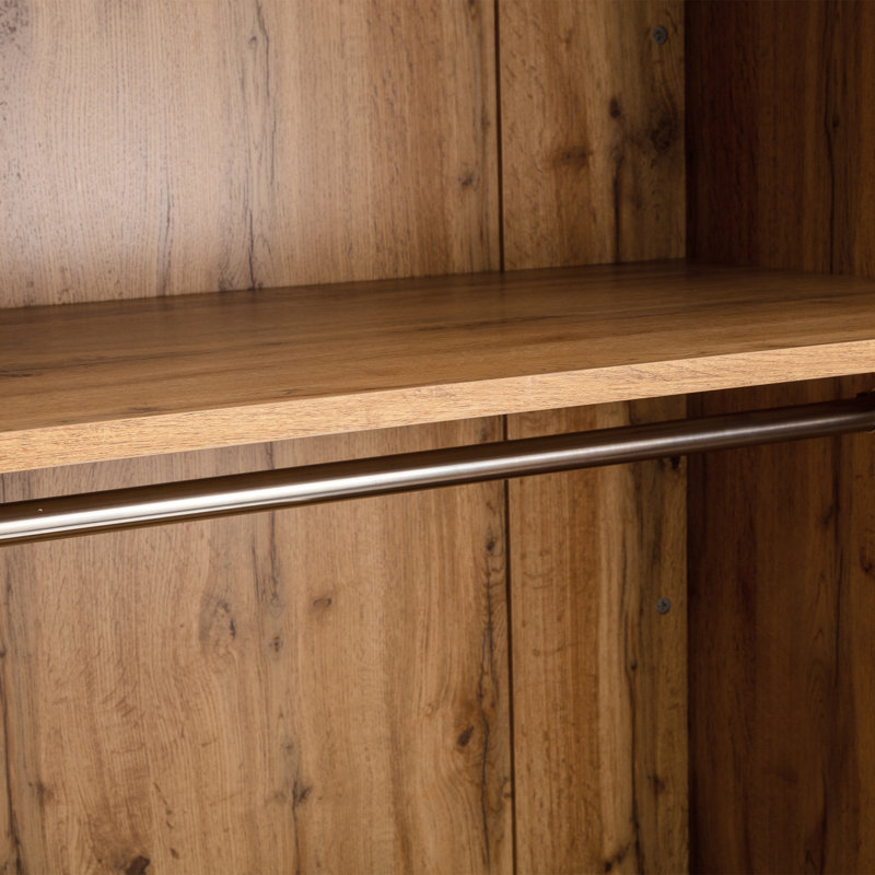 Yonkers 2 Door Manufactured Wood Wardrobe, Oak