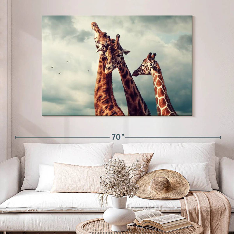 «Brampt Giraffe Family Bonding», H 34 po x l 51 po