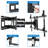 Mount-It! Full Motion Wall Bracket TV Mount | 36 in. Extended Articulating Arm Fits 42 to 90 in. TVs