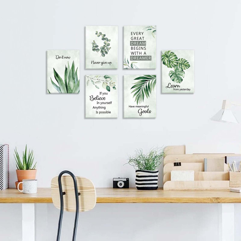 6 Piece Wrapped Canvas Wall Art