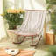 Chaise berçante moderne en rotin