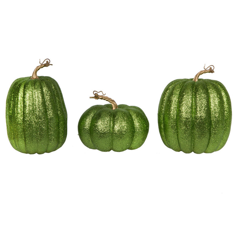 Ensemble de citrouilles scintillantes 8 po, Lime