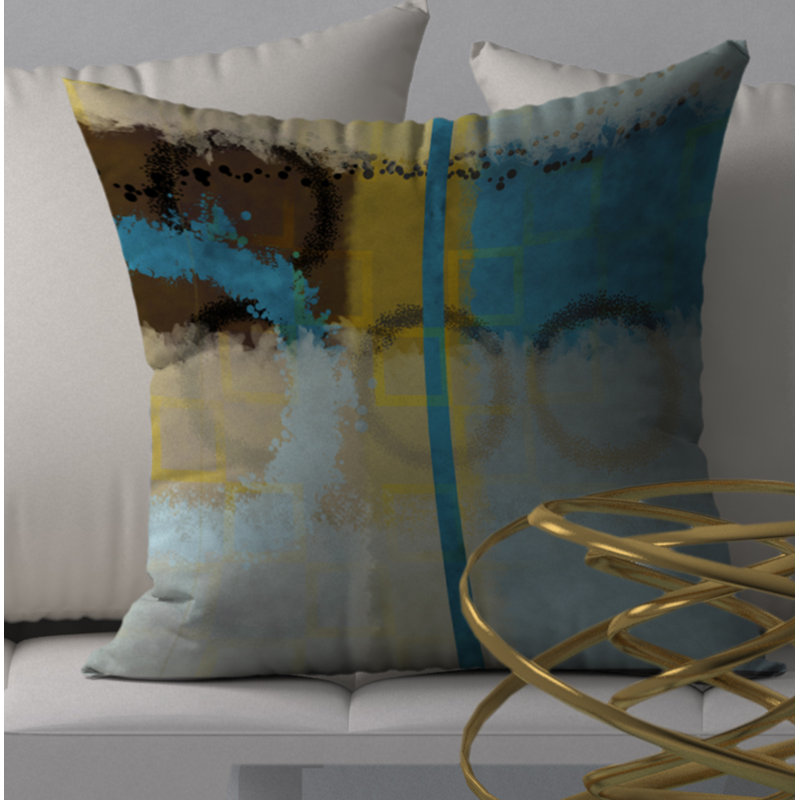 Très grande housse de coussin carrée/insert, 18" x 18"