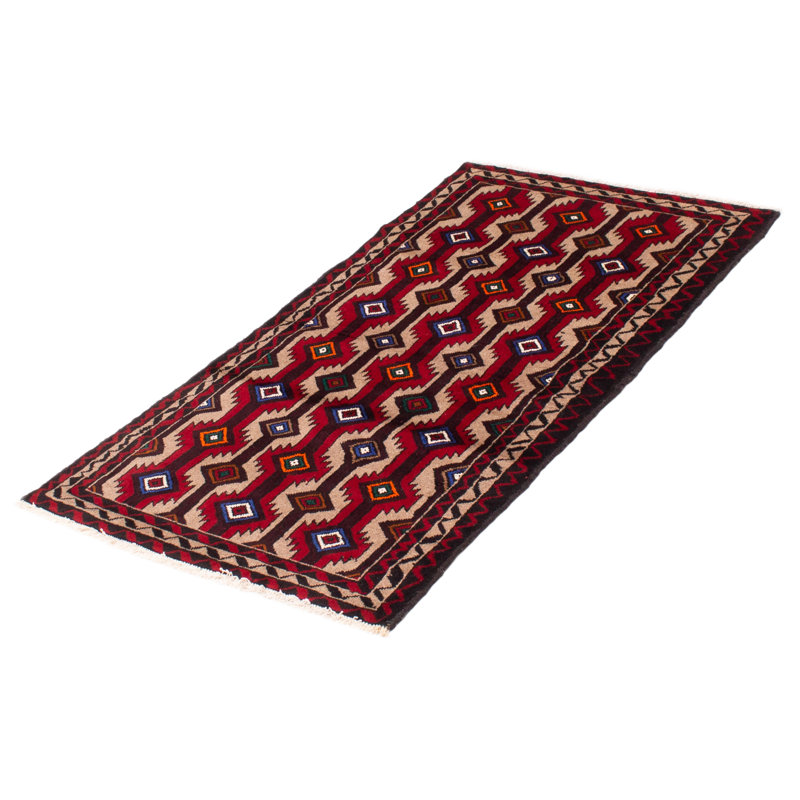 Tapis unique en laine noué à la main 3 pi 2 po x 5 pi 7 po nouvel âge Kalgoorlie