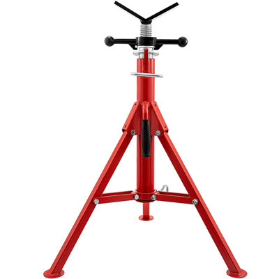 V Head Pipe Stand 1/8"-12" Capacity,Adjustable Height 28"-52,Pipe Jack Stands 2500 lb. Load Capacity,Portable Folding Pipe Stands, Carbon Steel Body More Durable