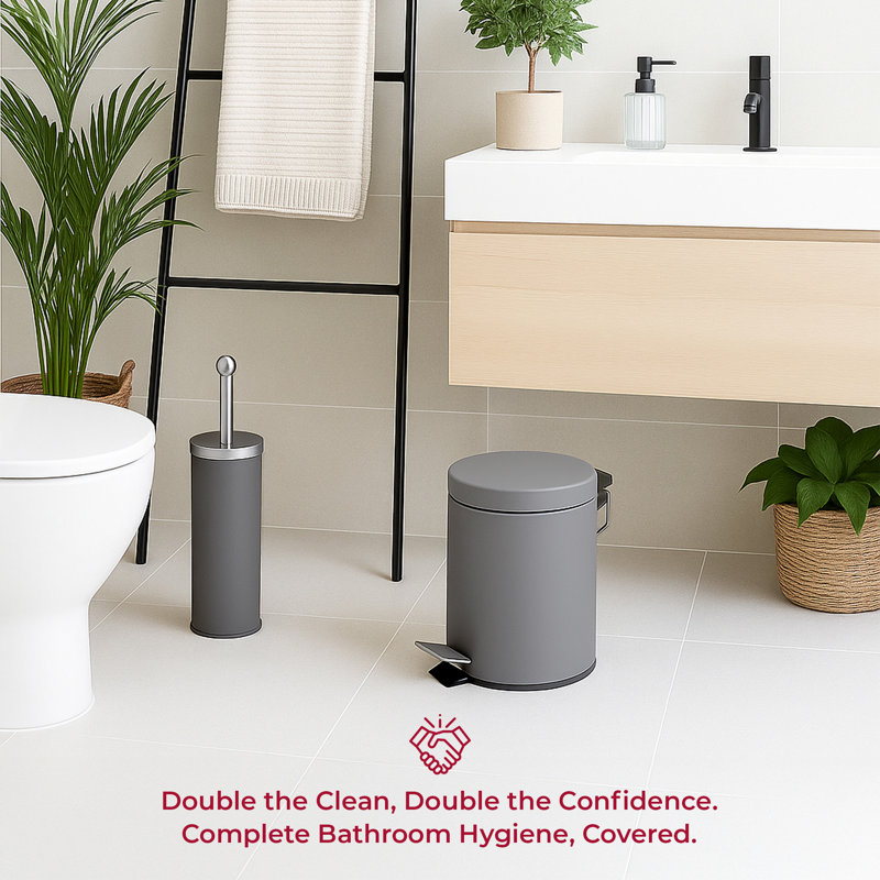 Mccabe Step On and Odour Seal Kitchen Rubbish Bin - 0.79 L, Grey